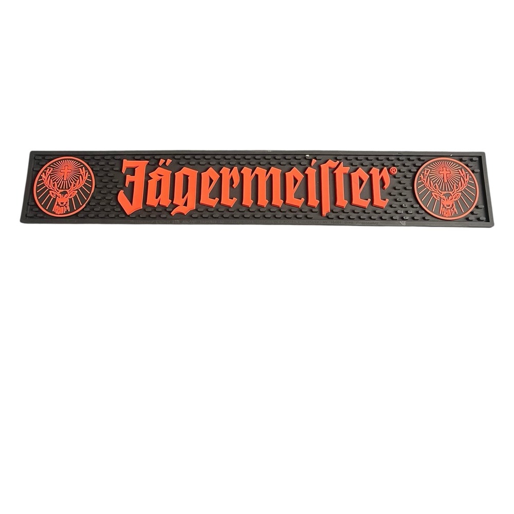 Jagermeister Rubber Bar Rail Runner Spill Mat Heavy Duty  20.5" X 3.5"